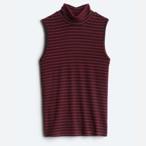 Sanctuary Alesia Striped Mock Neck Knit Tank